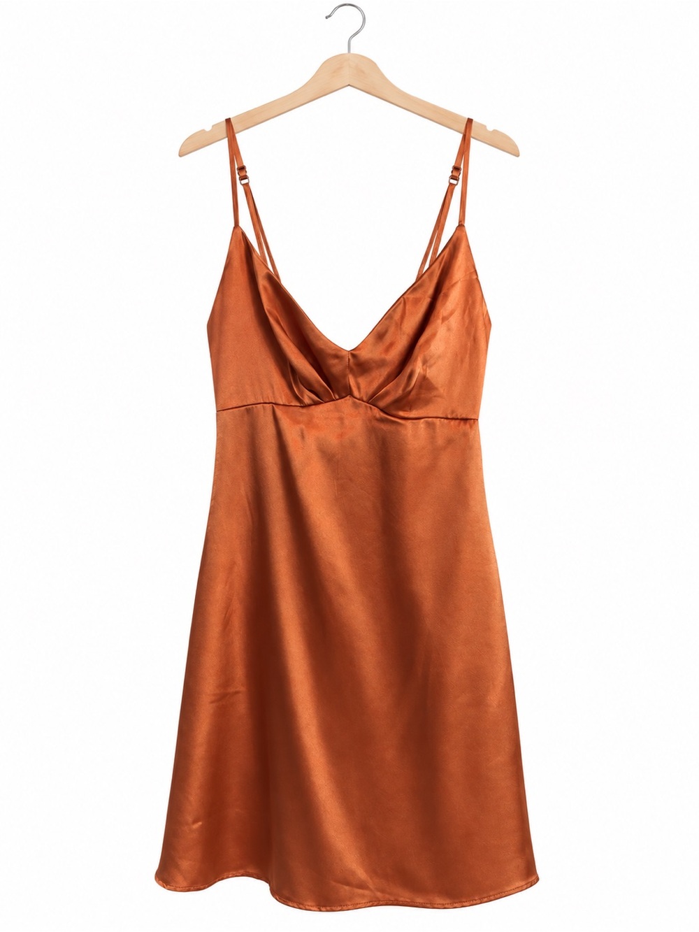 Katia Rae XL Copper Satin Cowl Neck Slip Cocktail Dress NWT - Picture 3 of 5